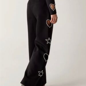 Star Cut-Out Dress Pants